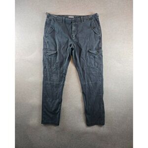 Michael Bastian Canvas Cargo Pant Mens 38 x 32 Shadow Gray Patina Dye Adjustable